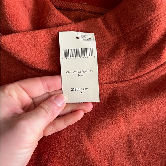 NWT Duluth Trading Co. Women's Plus Frost Lake Tunic Burnt Brick - Size 1X - Picture 6 of 10